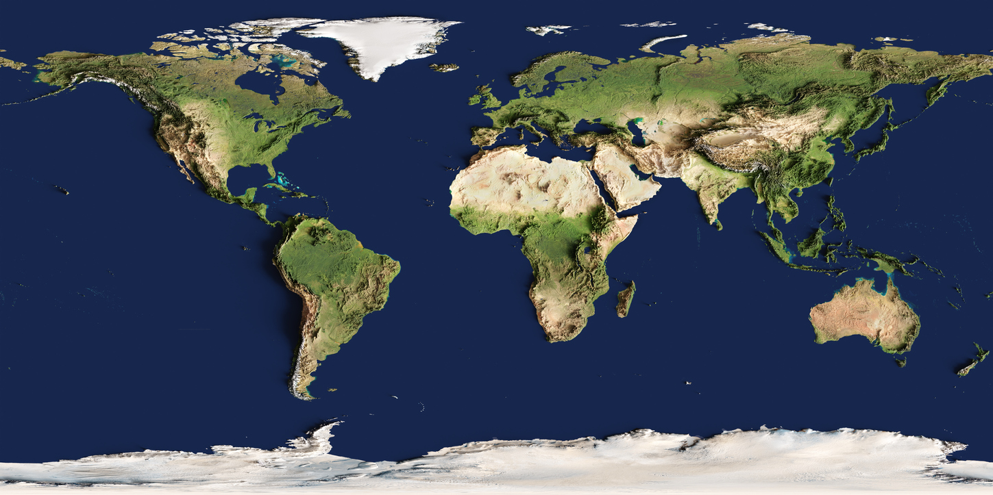Our locations - Europe. 3d illustration of a highly detailed world map. Elements of this image furnished by NASA. Americas page.